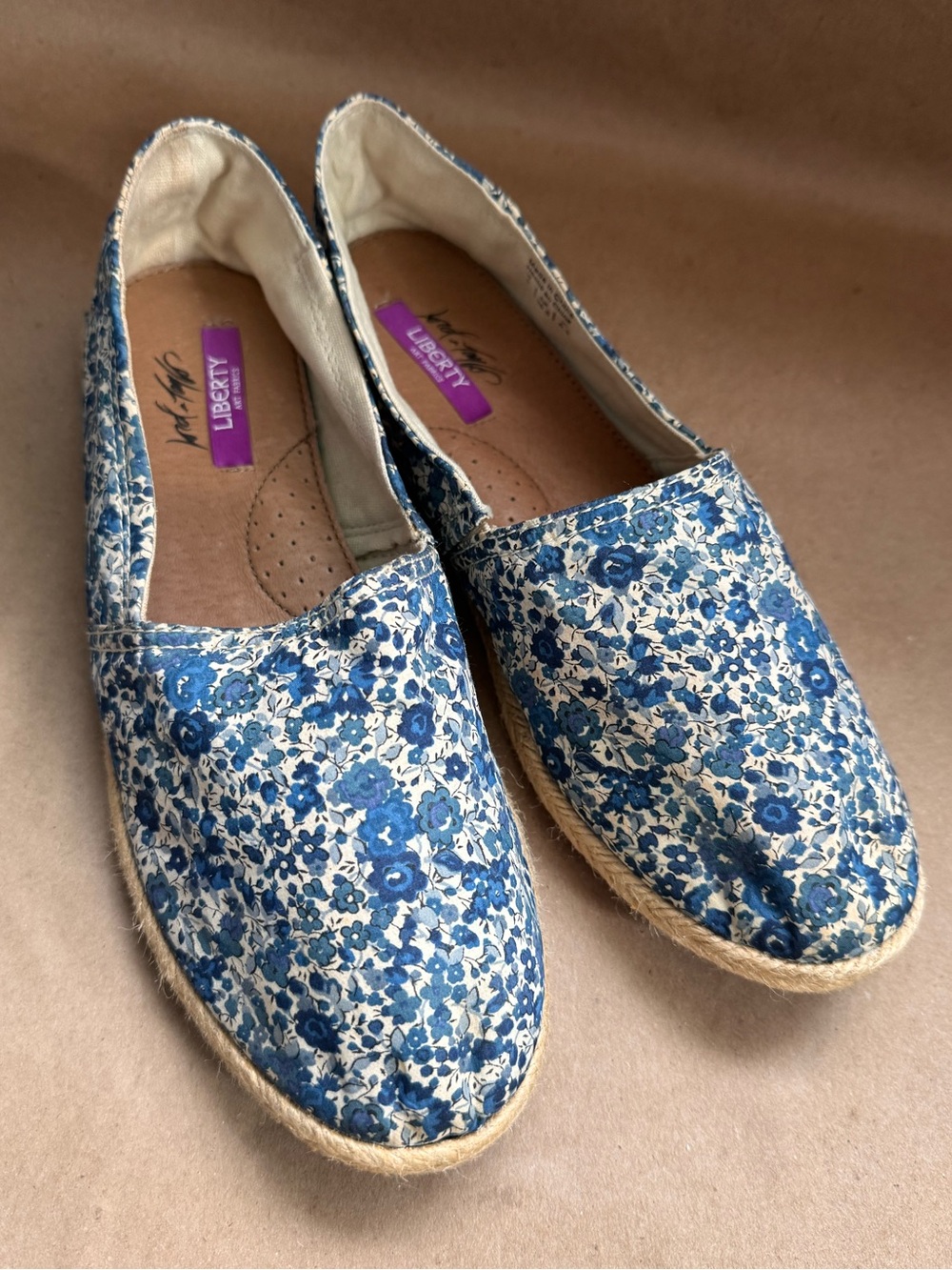 Lord + Taylor x Liberty Art Fabrics Blue Floral Espadrilles. Size 8